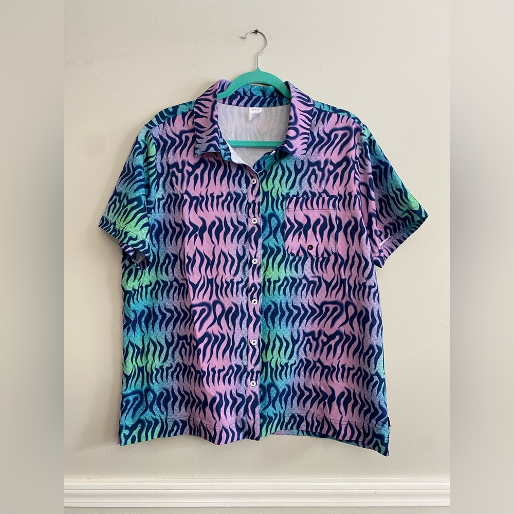 TomboyX Button Down Swim‎ Shirt - Head Over Eels